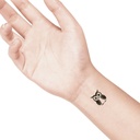 temporary tattoo preview image Owl, For woman and childeren, skin safe tattoo, Ephemeral Tattoo Stamp for Body and Arm, Water Resistant