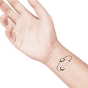temporary tattoo preview image Moon and Star, For woman and childeren, skin safe tattoo, Ephemeral Tattoo Stamp for Body and Arm, Water Resistant