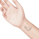 temporary tattoo preview image Dino, For woman and childeren, skin safe tattoo, Ephemeral Tattoo Stamp for Body and Arm, Water Resistant