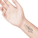 temporary tattoo preview image Giant Rose, For woman and childeren, skin safe tattoo, Ephemeral Tattoo Stamp for Body and Arm, Water Resistant