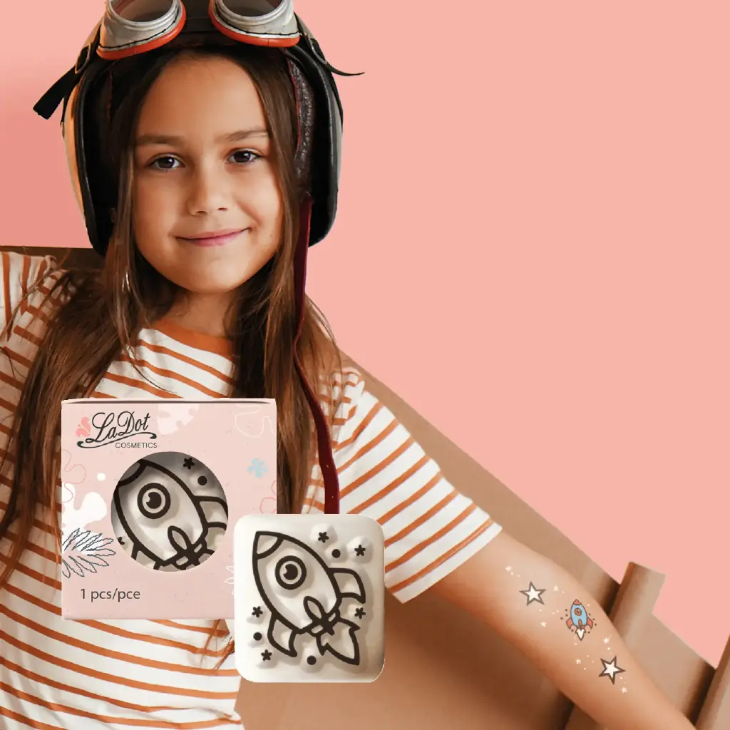 [S21] Tijdelijke tattoo Raket