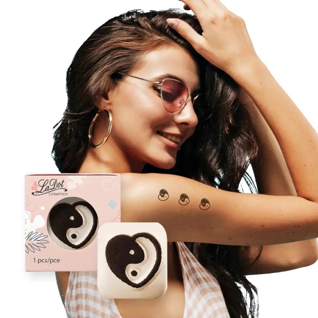 Tijdelijke tattoo Yin Yang Hart