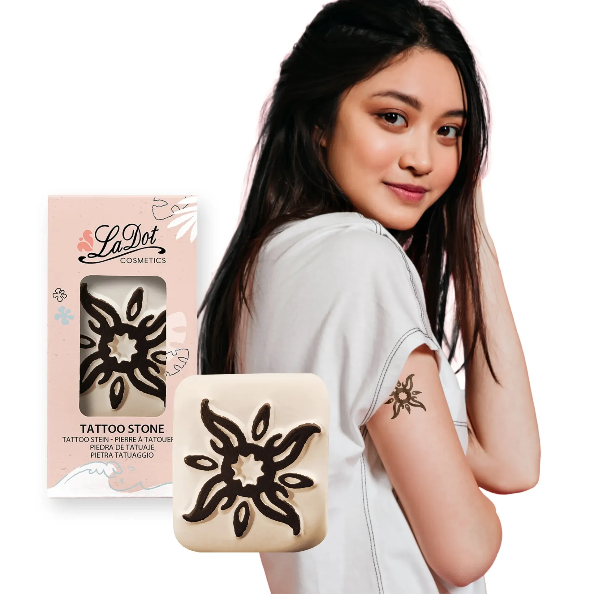 [L22] Temporary tattoo Curly Sun 2