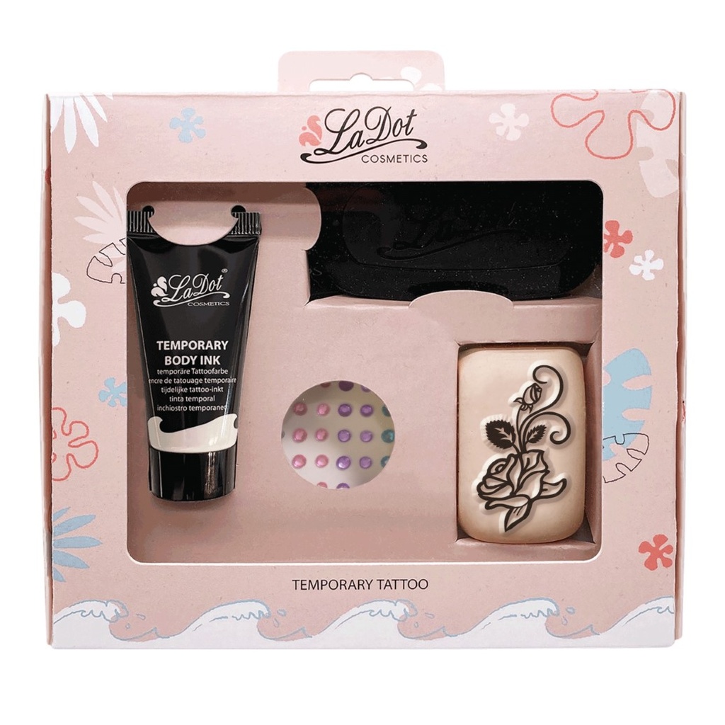 [GIFTPACK-3] Temporary tattoo Set M - stone rose and rhinestone