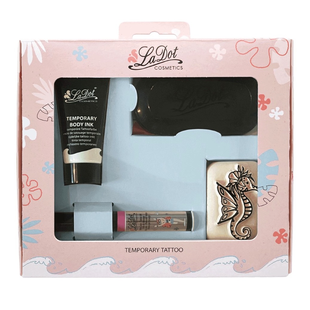 Geschenkverpakking M-steen zeepaardje + liner roze